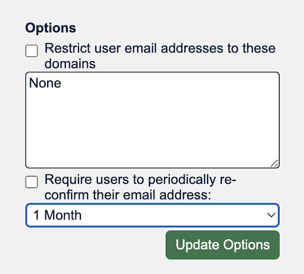 Domain and Revalidation Control Panel