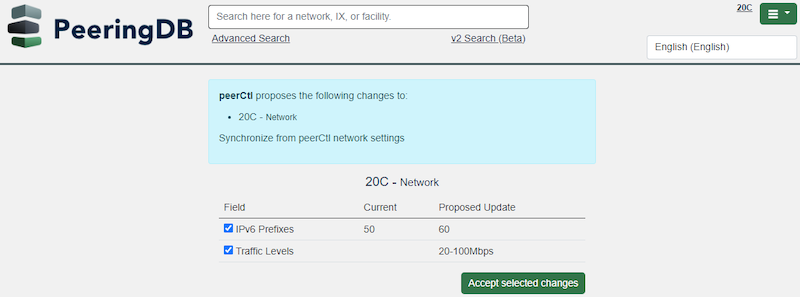 PeeringDB suggestion approval interface