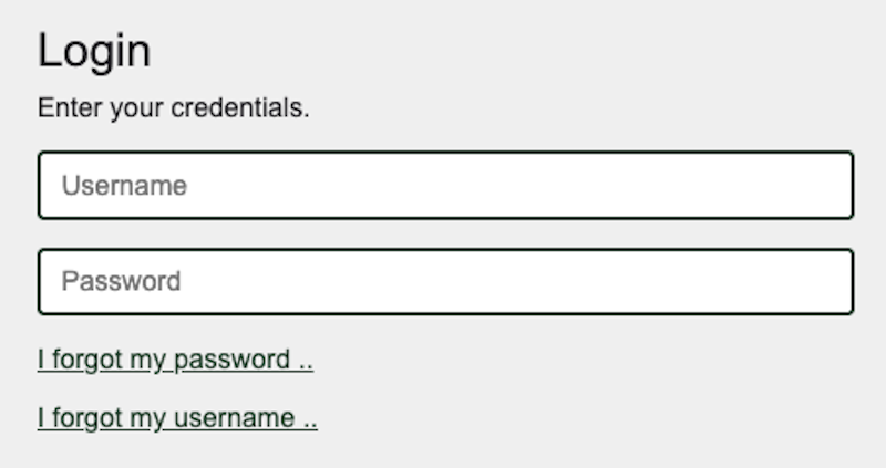 Password reset